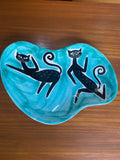 Alley Cats Ceramic Abstract Platter – Attributed to Alessio Tasca, Nove, Italy