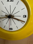 1968 Yellow Charles Chaney Vohann of California Mod Ceramic Wall Clock