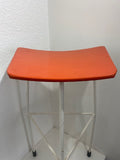 Dennis Lennon Stool 1950s - orange and white x