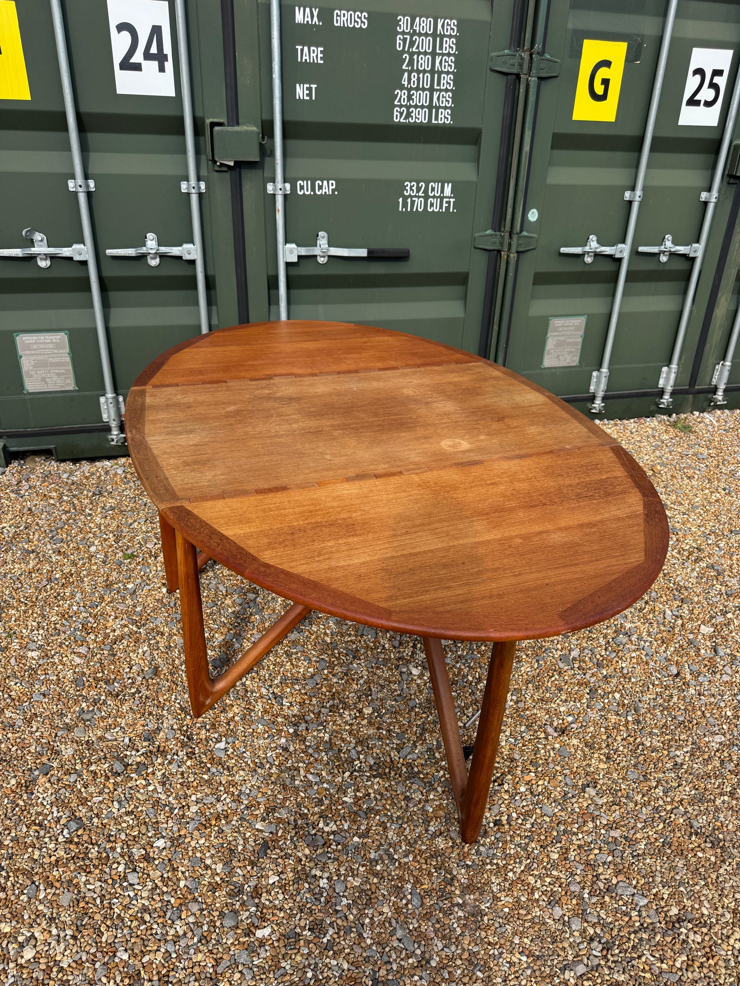 Kurt Ostervig 60s Teak Danish Table & HW Klein for Bramin Chairs