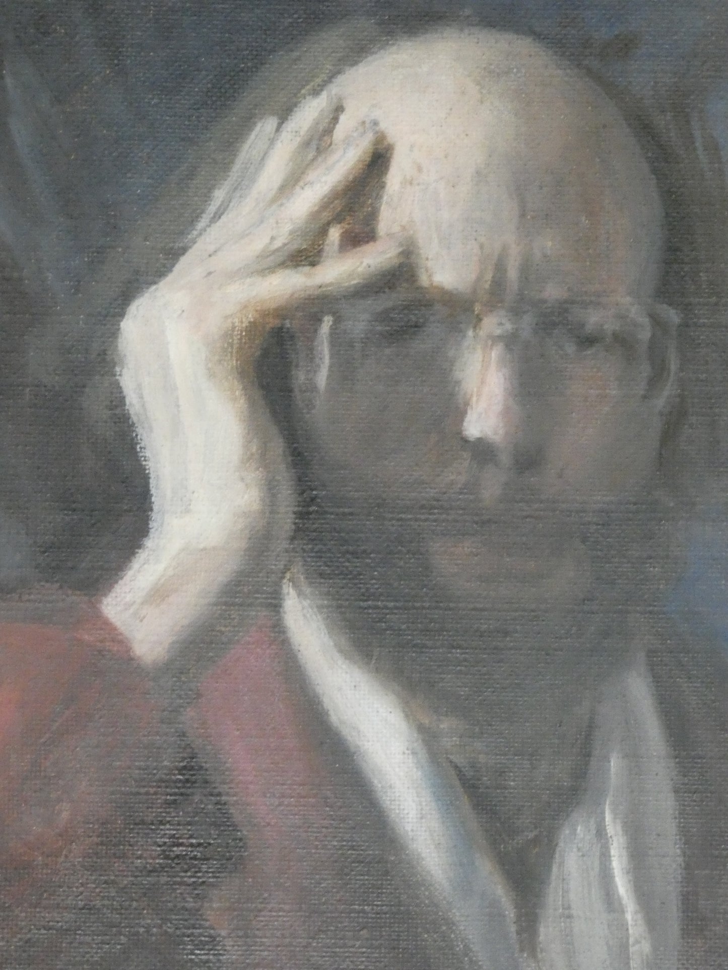 “Man in Deep Thought” – Oil on Board, Framed By George Weissbärt