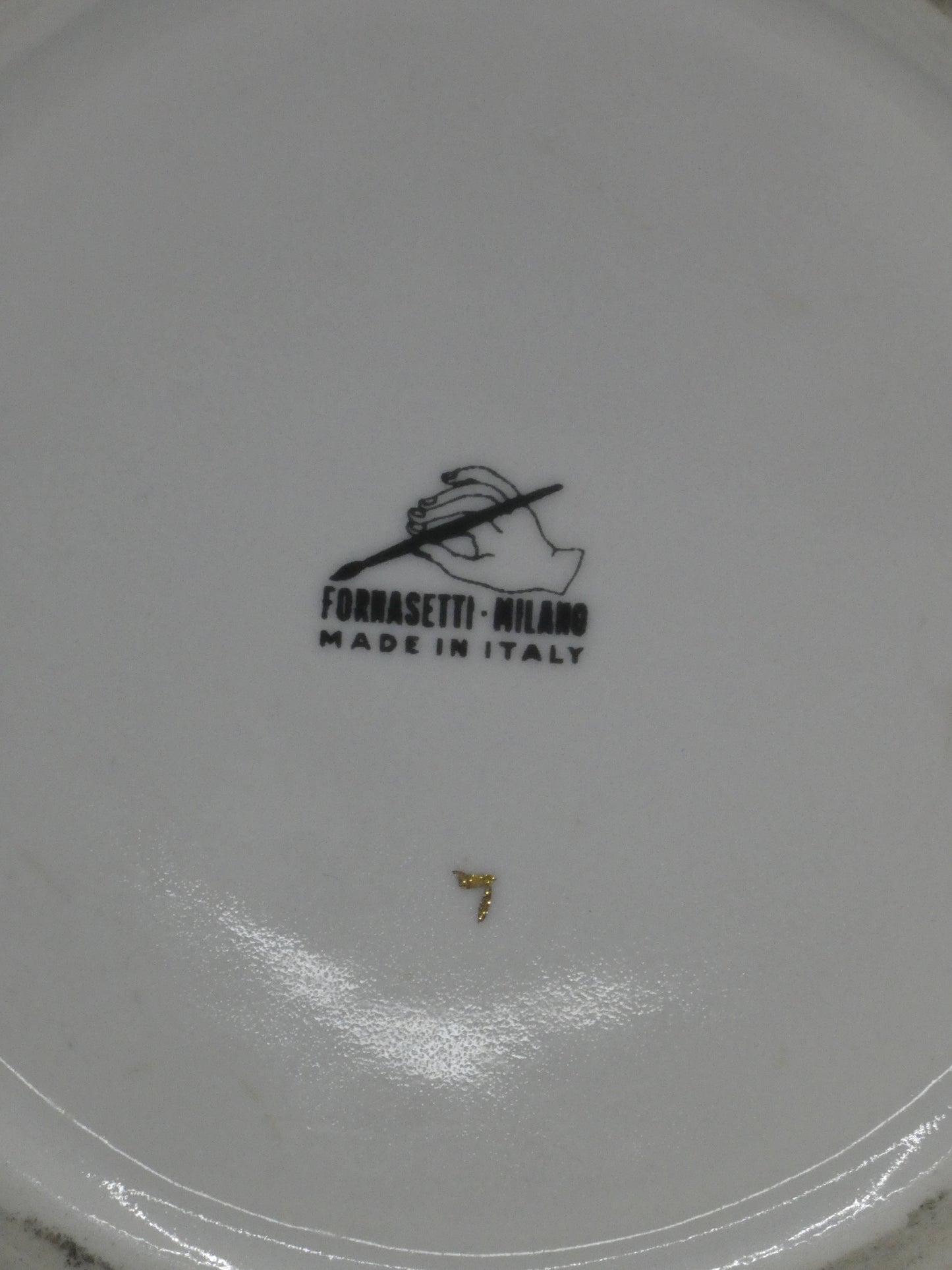 Authentic Piero Fornasetti ‘Antichi Planisferi’ Porcelain Dish / Coaster with Gold Rim | Mid-Century Italian Design