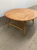 Large Round  Ercol Coffee Table - Light / Blonde Model 454