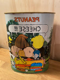 Peanuts Snoopy Cheese Dustbin / Waste Basket - 70s