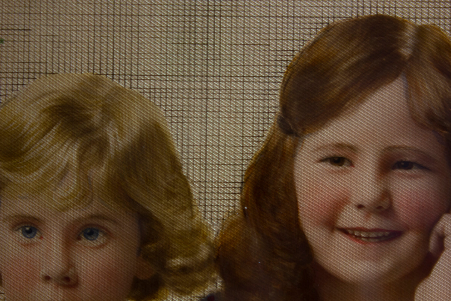 Angela & Pauline 1932 cross stitch style picture - spookie !