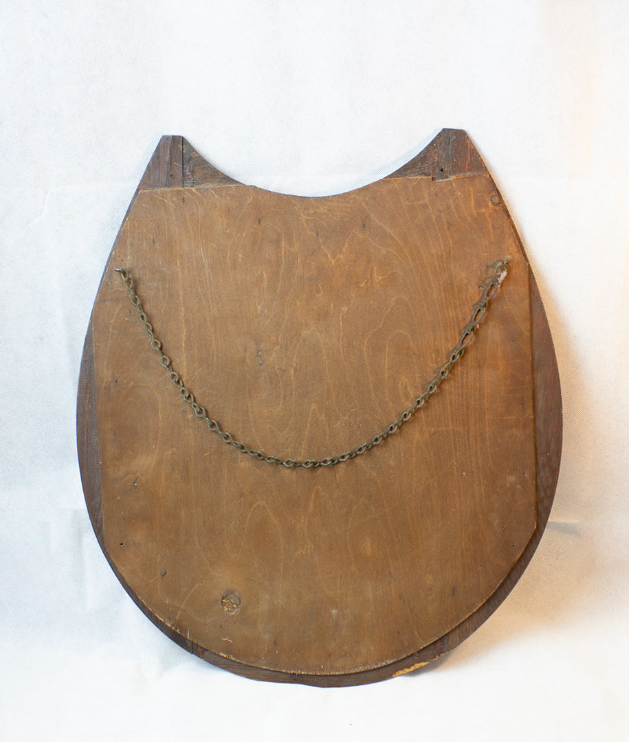 50s Horse shoe Mirror - wooden