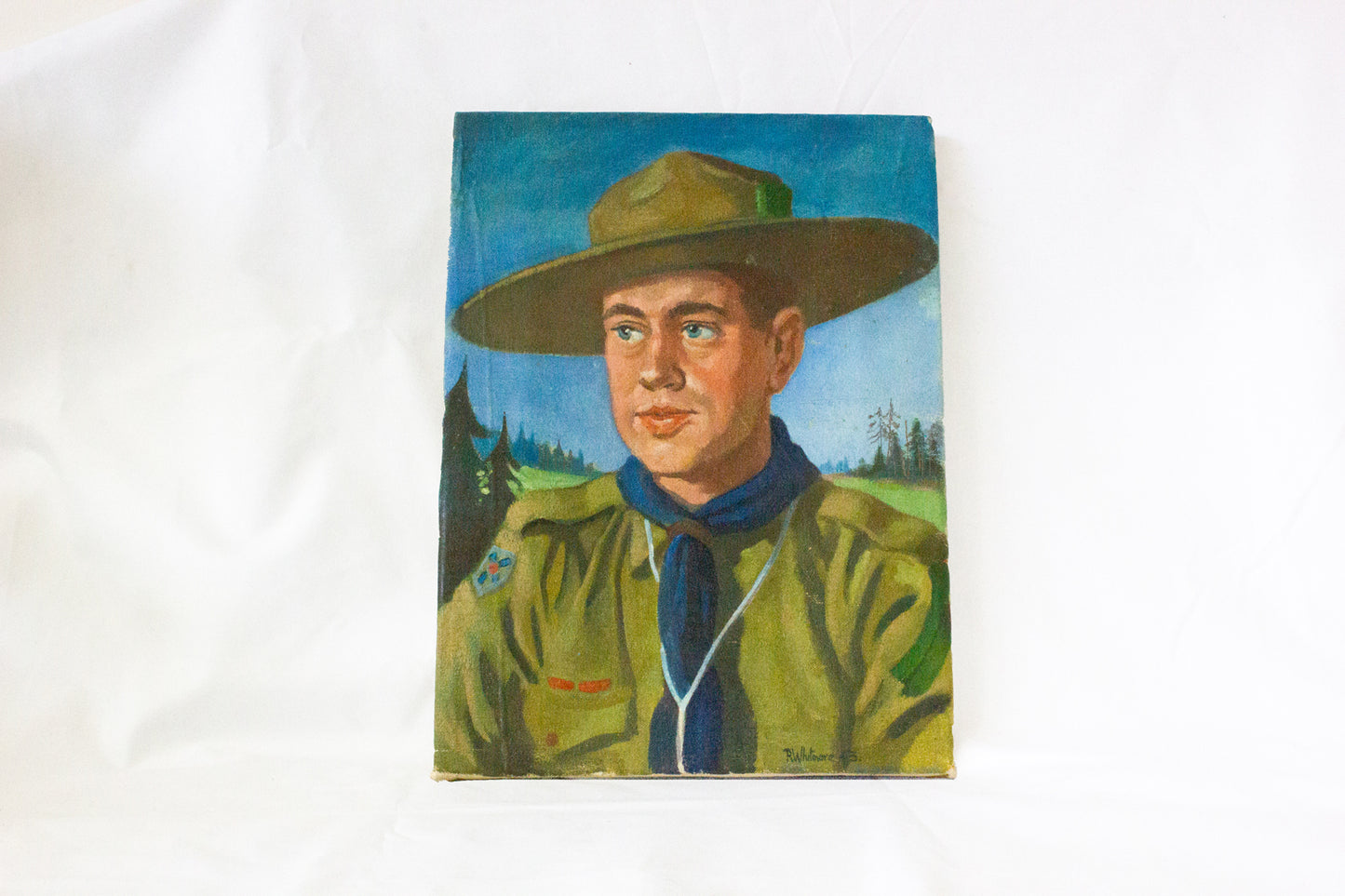 Vintage Scout Picture - oil 1943 - MOONRISE KINGDOM ?
