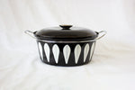 Cathrineholm Pots - NEW OLD STOCK Black / White  Rare WOW