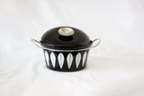 Cathrineholm Pots - NEW OLD STOCK Black / White  Rare WOW