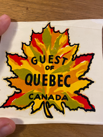 Vintage American waterslide  travel sticker - Quebec