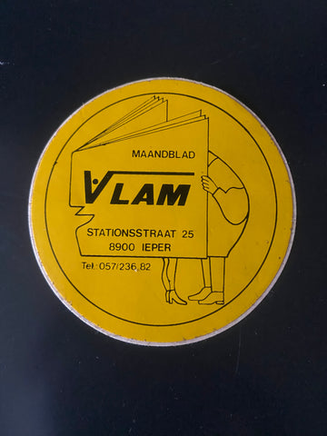 Flemish Belgium Sticker VLAM MAANBLAD STATIONSTRAAT IEPER