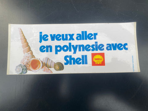Flemish Belgium Sticker je veux aller en polynesie avec Shell