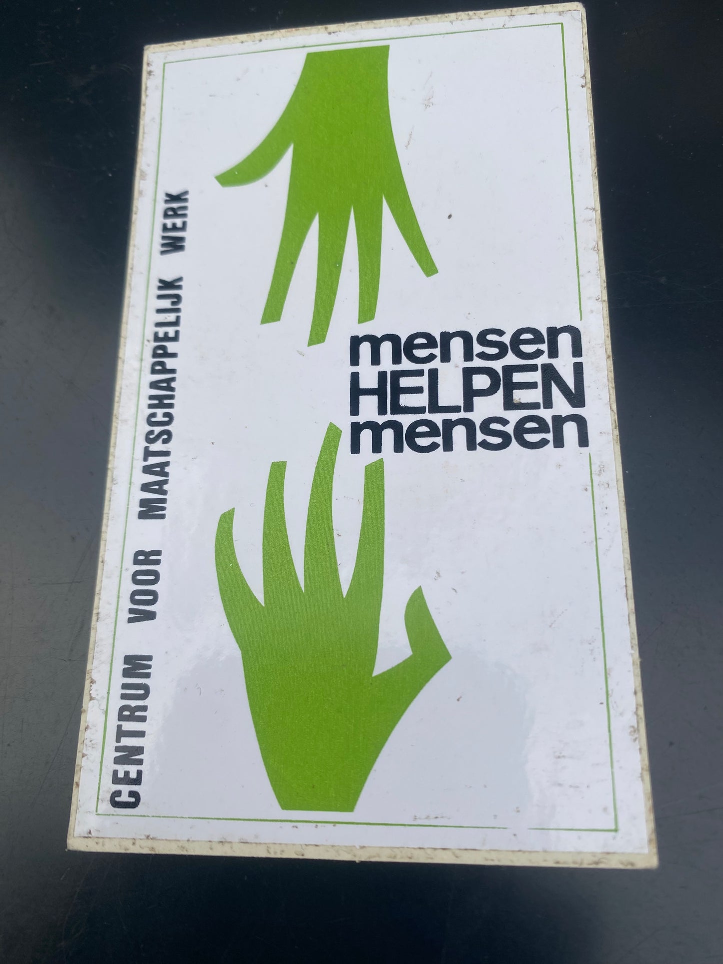 Flemish Belgium Sticker mensen HELPEN mensen CENTRUM VOOR MAATSCHAPPELIJK WERK