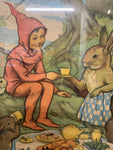 Vintage Margaret Tarrant Print :  "An Elf to Tea"  1930s