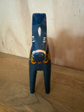 Large Dala Horse - Blue Vintage Swedish Dala Horse Erik Pell Nils Olsson