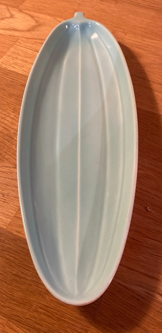Poole Pottery Cucumber Dish - Pale Blue
