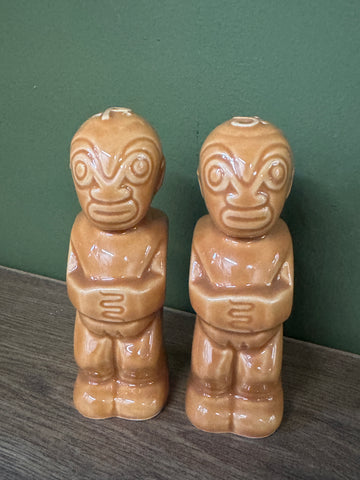 Vintage Trader Vic's Tiki Salt & Pepper Shaker Set – Mid-Century Polynesian Charm