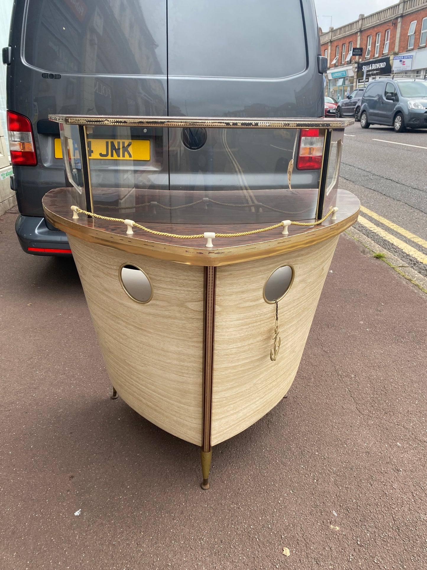 Kitsch Ship cocktail  bar 1950s   Complete  - ahoy shipmate !