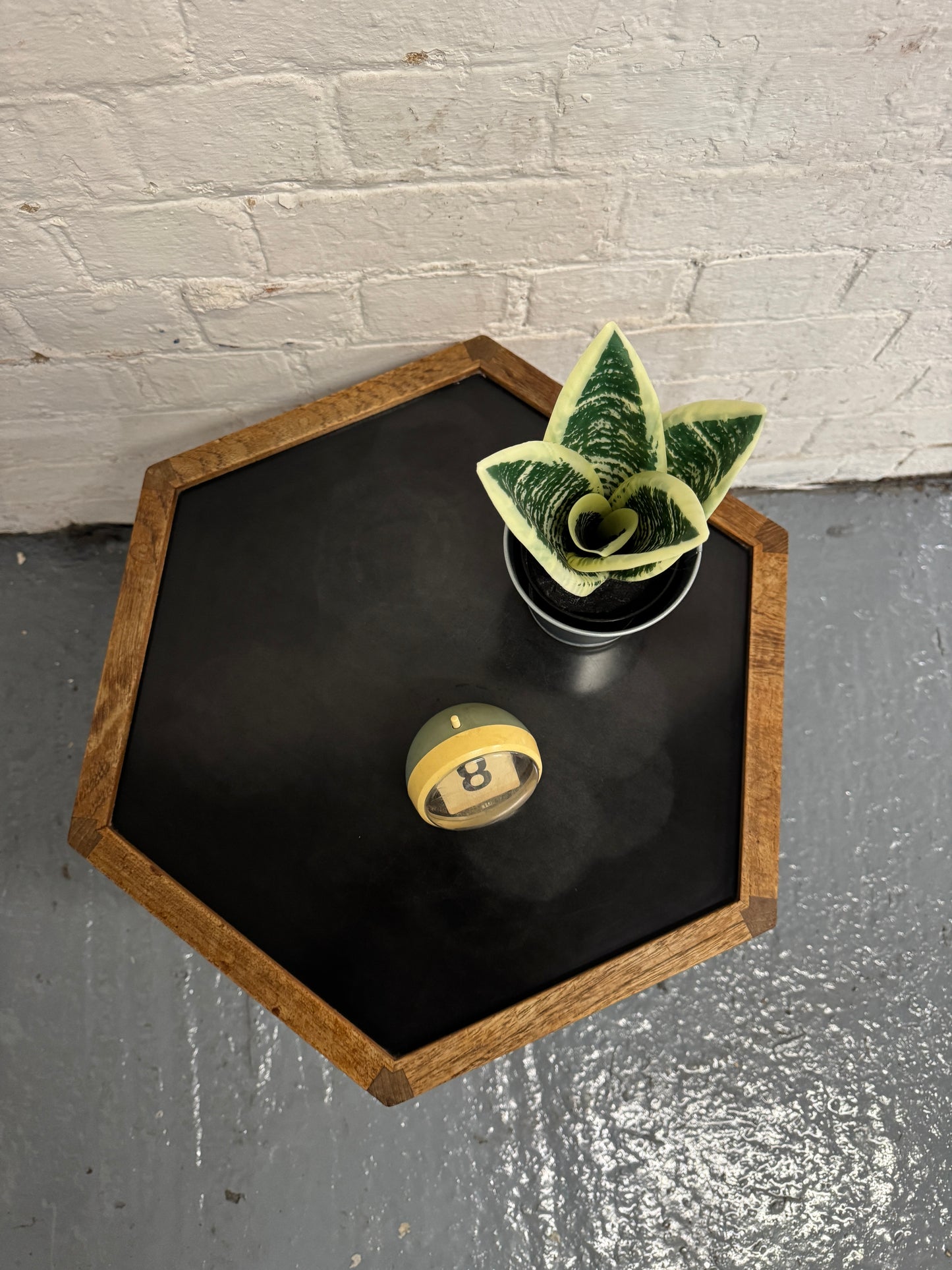 Mcm hex side table by Hans C Anderson for Artex