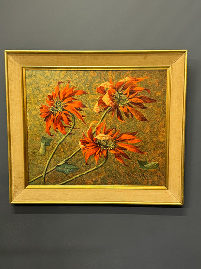 Vladimir Tretchikoff "Windy Day" Original Mid Century Print in 60s frame.