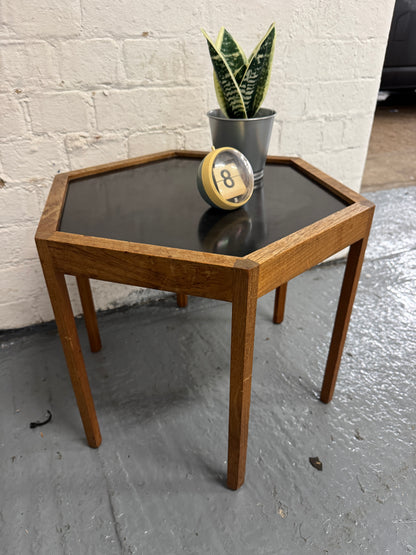 Mcm hex side table by Hans C Anderson for Artex