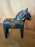 Large Dala Horse - Blue Vintage Swedish Dala Horse Erik Pell Nils Olsson