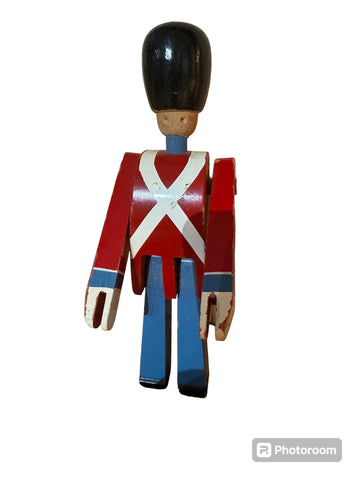 KAY BOJESEN Denmark Red & Blue Wood Toy Soldier