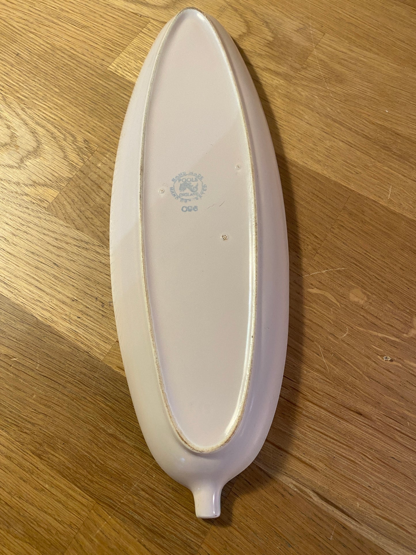 Poole Pottery Cucumber Dish - Pale Blue