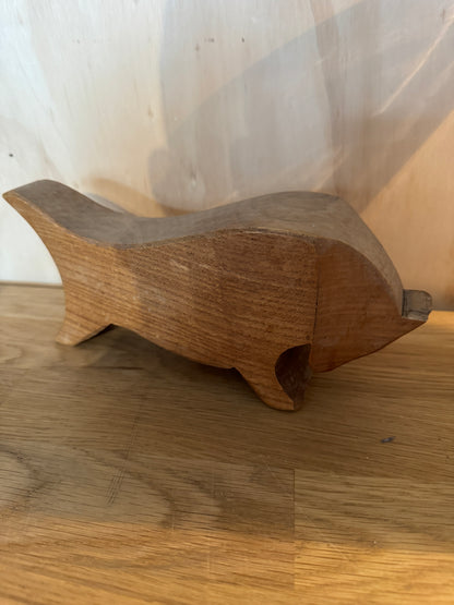 Mid Century wooden Bull