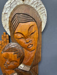 Vintage 60s / 70s  Religious Wooden  Plaque