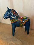 Large Dala Horse - Blue Vintage Swedish Dala Horse Erik Pell Nils Olsson