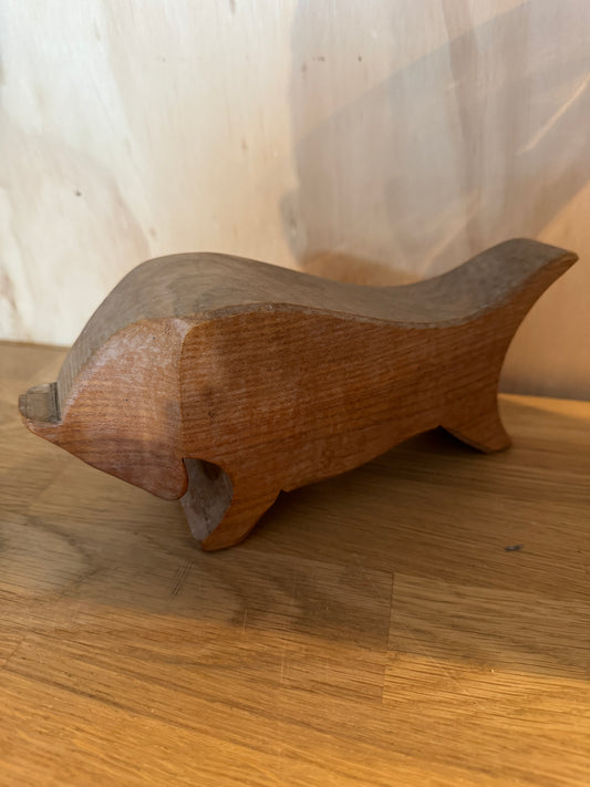 Mid Century wooden Bull