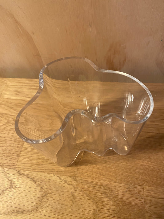 Alvar Aalto - Glass early piece clear dish - Finnish design