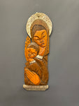 Vintage 60s / 70s  Religious Wooden  Plaque