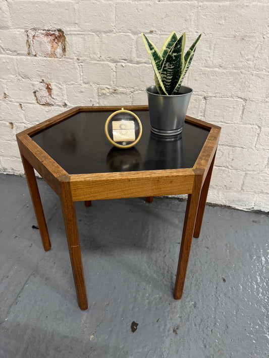Mcm hex side table by Hans C Anderson for Artex