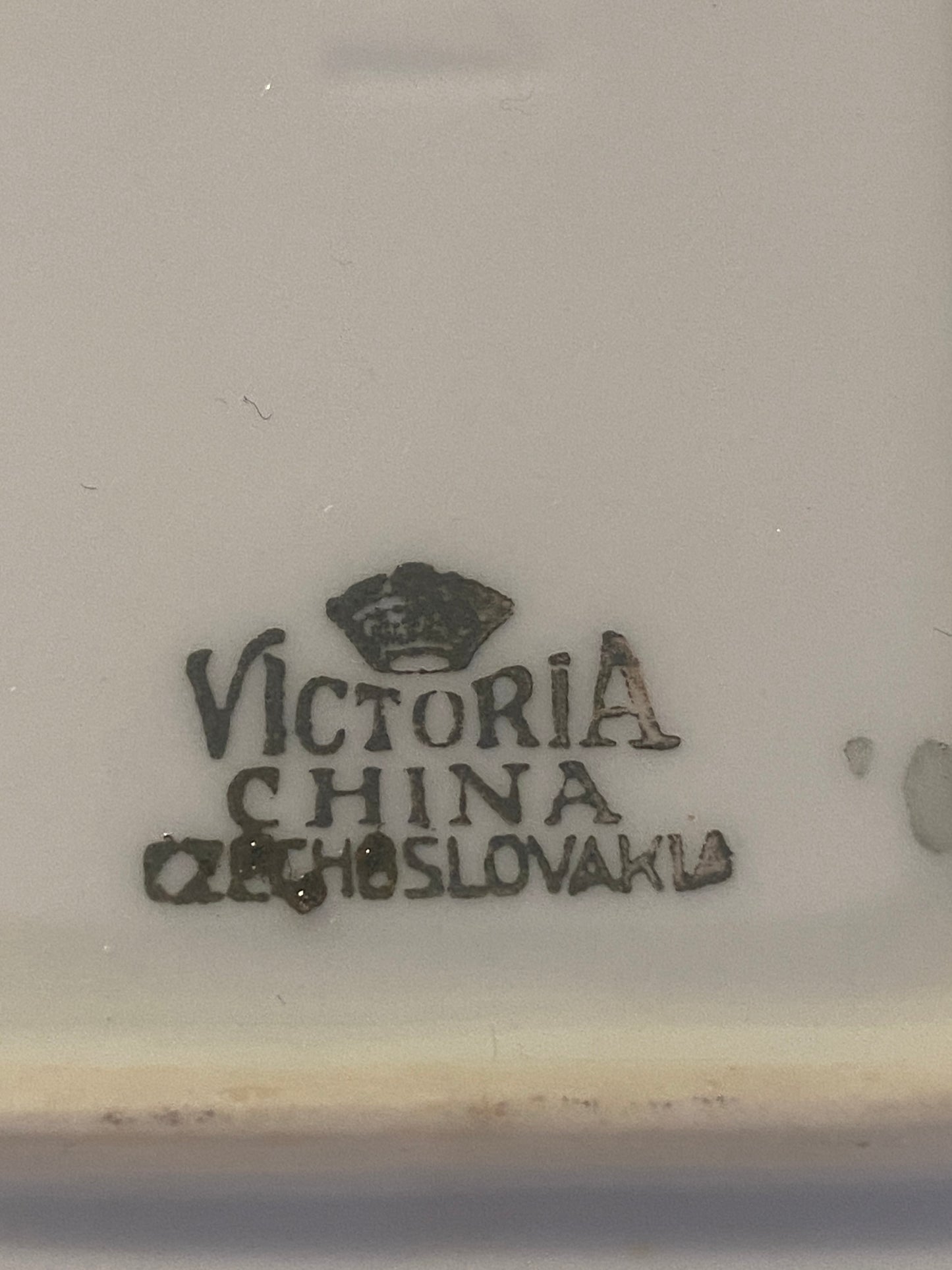 Czech / Slovakian - Fish Trinkets pot - Orange - Victoria China