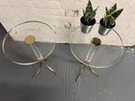 Pair of Hollywood Regency / Mid-Century Lucite Side Tables – Elegant Italian Design