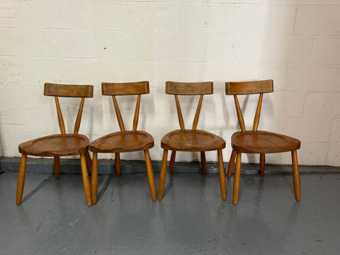 set of 4 mid century / brutalist dining chairs