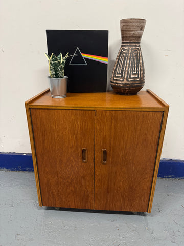 Mid Century teak record cabinet