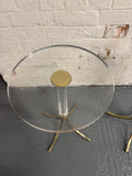 Pair of Hollywood Regency / Mid-Century Lucite Side Tables – Elegant Italian Design