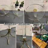 Pair of Hollywood Regency / Mid-Century Lucite Side Tables – Elegant Italian Design