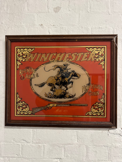 Winchester Rifles advertising sign - hold on cowboy !