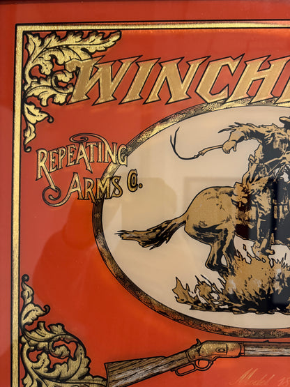 Winchester Rifles advertising sign - hold on cowboy !