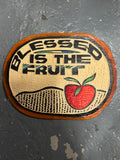 Blessed is the fruit wooden sign 70s hippy