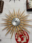 Westgate Sunburst Pluto  Clock - Mid century Heaven