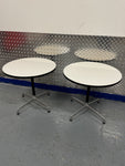 Herman Miller White Tables with Cast Metal Legs – Modern & Mid-Century Style