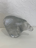 Stunning Glass Sculpture of a Polar Bear by Pukeberg Glass  - Sweden