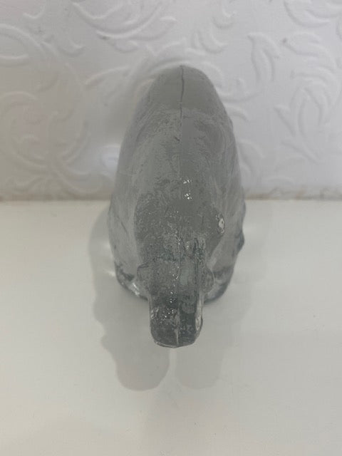 Stunning Glass Sculpture of a Polar Bear by Pukeberg Glass  - Sweden