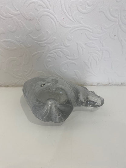 Stunning Glass Sculpture of a Polar Bear by Pukeberg Glass  - Sweden