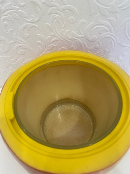 True vintage Apple Ice Bucket circa 1960's with glass insert Man Cave Home Bar
